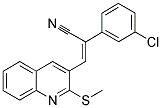 (Z)-2-(3-CHLOROPHENYL)-3-[2-(METHYLSULFANYL)-3-QUINOLINYL]-2-PROPENENITRILE 结构式