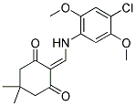 2-[(4-CHLORO-2,5-DIMETHOXYANILINO)METHYLENE]-5,5-DIMETHYL-1,3-CYCLOHEXANEDIONE 结构式