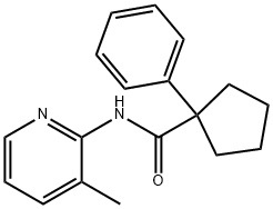 N-(3-METHYL(2-PYRIDYL))(PHENYLCYCLOPENTYL)FORMAMIDE 结构式