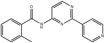 2-甲基-N-(2-(吡啶-4-基)嘧啶-4-基)苯甲酰胺 结构式