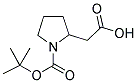 2-CARBOXYMETHYL-PYRROLIDINE-1-CARBOXYLIC ACID TERT-BUTYL ESTER 结构式