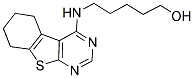 5-(5,6,7,8-TETRAHYDRO-BENZO[4,5]THIENO[2,3-D]PYRIMIDIN-4-YLAMINO)-PENTAN-1-OL 结构式