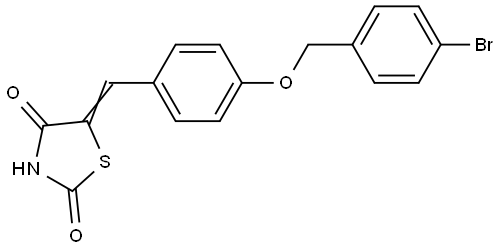 5-((E)-(4-[(4-Bromobenzyl)oxy]phenyl)methylidene)-1,3-thiazolane-2,4-dione 结构式