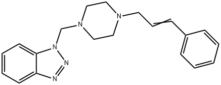 1-([4-(3-PHENYL-2-PROPENYL)PIPERAZINO]METHYL)-1H-1,2,3-BENZOTRIAZOLE 结构式