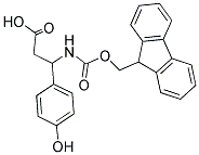 FMOC-DL-3-(4-HYDROXYPHENYL)-3-AMINO-PROPIONIC ACID 结构式