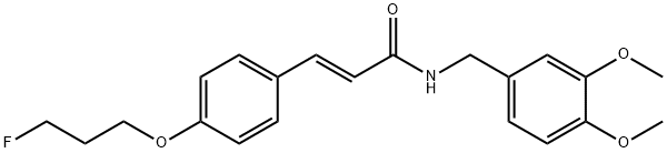 (E)-N-(3,4-DIMETHOXYBENZYL)-3-[4-(3-FLUOROPROPOXY)PHENYL]-2-PROPENAMIDE 结构式