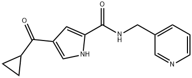 4-(环丙烷羰基)-N-(吡啶-3-基甲基)-1H-吡咯-2-甲酰胺 结构式