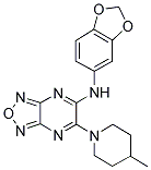 N-1,3-BENZODIOXOL-5-YL-6-(4-METHYLPIPERIDIN-1-YL)[1,2,5]OXADIAZOLO[3,4-B]PYRAZIN-5-AMINE 结构式