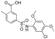 5-(5-CHLORO-2,4-DIMETHOXY-PHENYLSULFAMOYL)-2-METHYL-BENZOIC ACID 结构式