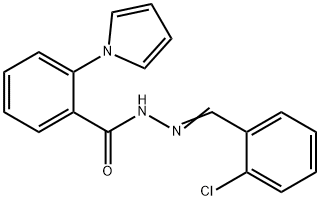 N'-[(Z)-(2-CHLOROPHENYL)METHYLIDENE]-2-(1H-PYRROL-1-YL)BENZENECARBOHYDRAZIDE 结构式