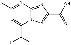 7-二氟甲基-5-甲基-[1,2,4]三唑并[1,5-A]嘧啶-2-羧酸 结构式