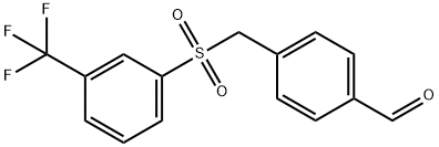 4-(([3-(TRIFLUOROMETHYL)PHENYL]SULFONYL)METHYL)BENZALDEHYDE 结构式