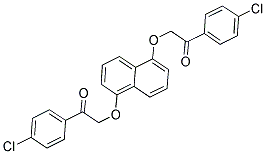 1-(4-CHLOROPHENYL)-2-((5-[2-(4-CHLOROPHENYL)-2-OXOETHOXY]-1-NAPHTHYL)OXY)-1-ETHANONE 结构式