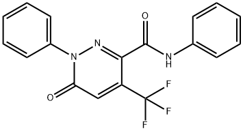 6-OXO-N,1-DIPHENYL-4-(TRIFLUOROMETHYL)-1,6-DIHYDRO-3-PYRIDAZINECARBOXAMIDE 结构式
