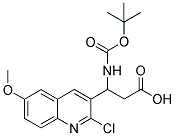 3-TERT-BUTOXYCARBONYLAMINO-3-(2-CHLORO-6-METHOXY-QUINOLIN-3-YL)-PROPIONIC ACID 结构式