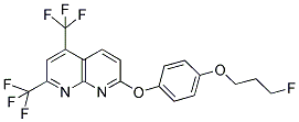 5,7-Bis(trifluoromethyl)[1,8]naphthyridin-2-yl 4-(3-fluoropropoxy)phenyl ether 结构式
