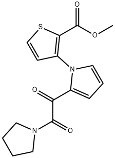 METHYL 3-(2-[2-OXO-2-(1-PYRROLIDINYL)ACETYL]-1H-PYRROL-1-YL)-2-THIOPHENECARBOXYLATE 结构式