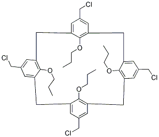 5,11,17,23-CHLOROMETHYL-25,26,27,28-TETRAPROPOXY-CALIX[4]ARENE 结构式