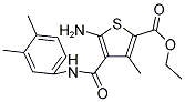 5-AMINO-4-(3,4-DIMETHYL-PHENYLCARBAMOYL)-3-METHYL-THIOPHENE-2-CARBOXYLIC ACID ETHYL ESTER 结构式