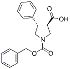 TRANS-3-CARBOXY-4-PHENYL-1-CBZ-PYRROLIDINE 结构式