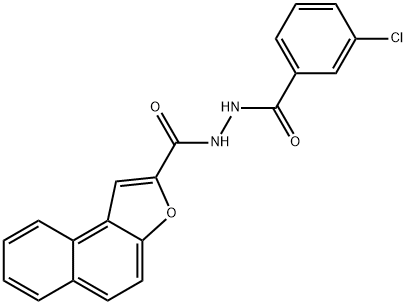 N'-(3-Chlorobenzoyl)naphtho[2,1-b]furan-2-carbohydrazide 结构式
