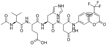 AC-VAL-GLU-HIS-ASP-AFC 结构式