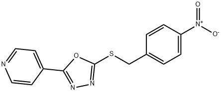 4-(5-[(4-NITROBENZYL)SULFANYL]-1,3,4-OXADIAZOL-2-YL)PYRIDINE 结构式