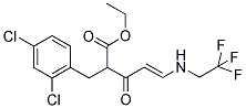 ETHYL (E)-2-(2,4-DICHLOROBENZYL)-3-OXO-5-[(2,2,2-TRIFLUOROETHYL)AMINO]-4-PENTENOATE 结构式