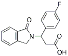 3-(4-氟苯基)-3-(1-氧代异二氢吲哚-2-基)丙酸 结构式