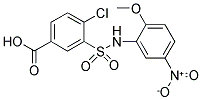 4-CHLORO-3-(2-METHOXY-5-NITRO-PHENYLSULFAMOYL)-BENZOIC ACID 结构式