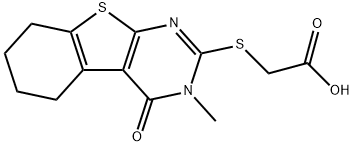 (3-甲基-4-羰基-3,4,5,6,7,8-六氢-苯并-[4,5]噻吩并[2,3-D]嘧啶-2-基磺酰基)乙酸 结构式