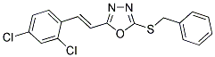 2-(BENZYLSULFANYL)-5-[(E)-2-(2,4-DICHLOROPHENYL)ETHENYL]-1,3,4-OXADIAZOLE 结构式