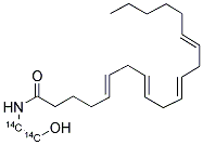 Anandamide [ethanolamine 1,2-14C] 结构式