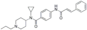 N-CYCLOPROPYL-4-[(1-OXO-3-PHENYL-(2E)-PROPENYL)AMINO]-N-(1-PROPYLPIPERIDIN-4-YL)BENZAMIDE 结构式