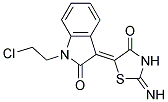 1-(2-CHLOROETHYL)-3-(2-IMINO-4-OXO-1,3-THIAZOLIDIN-5-YLIDENE)-1,3-DIHYDRO-2H-INDOL-2-ONE 结构式