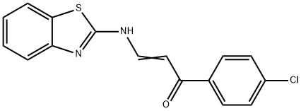 3-(1,3-BENZOTHIAZOL-2-YLAMINO)-1-(4-CHLOROPHENYL)-2-PROPEN-1-ONE 结构式