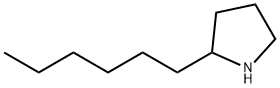 2-己基吡咯烷 结构式