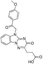 3-{5-[2-(4-METHOXYPHENYL)-2-OXOETHYL]-3-OXO-3,5-DIHYDRO[1,2,4]TRIAZINO[2,3-A]BENZIMIDAZOL-2-YL}PROPANOIC ACID 结构式