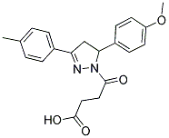 4-(5-(4-甲氧基苯基)-3-(对甲苯基)-4,5-二氢-1H-吡唑-1-基)-4-氧代丁酸 结构式