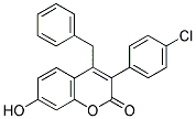 4-BENZYL-3(4'-CHLOROPHENYL)-7-HYDROXYCOUMARIN 结构式