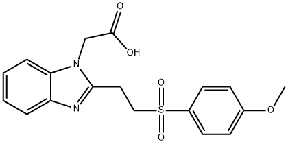 (2-[2-(4-METHOXY-BENZENESULFONYL)-ETHYL]-BENZOIMIDAZOL-1-YL)-ACETIC ACID 结构式