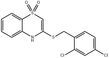 3-[(2,4-DICHLOROBENZYL)SULFANYL]-1LAMBDA6,4-BENZOTHIAZINE-1,1(4H)-DIONE 结构式