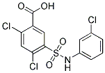 2,4-DICHLORO-5-(3-CHLORO-PHENYLSULFAMOYL)-BENZOIC ACID 结构式