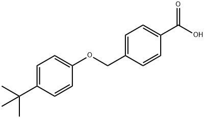 4-(4-叔丁基苯氧基甲基)苯甲酸 结构式