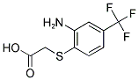 ([2-Amino-4-(trifluoromethyl)phenyl]sulfanyl)acetic acid 结构式