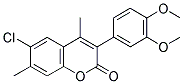 6-CHLORO-3(3',4'-DIMETHOXYPHENYL)-4,7-DIMETHYLCOUMARIN 结构式