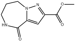 METHYL 4-OXO-5,6,7,8-TETRAHYDRO-4H-PYRAZOLO[1,5-A][1,4]DIAZEPINE-2-CARBOXYLATE 结构式