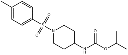 ISOPROPYL N-(1-[(4-METHYLPHENYL)SULFONYL]-4-PIPERIDINYL)CARBAMATE 结构式