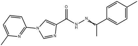 N'-[(Z)-1-(4-METHYLPHENYL)ETHYLIDENE]-1-(6-METHYL-2-PYRIDINYL)-1H-IMIDAZOLE-4-CARBOHYDRAZIDE 结构式