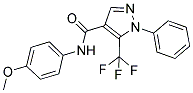 N-(4-Methoxyphenyl)-1-phenyl-5-(trifluoromethyl)-1H-pyrazole-4-carboxamide 结构式
